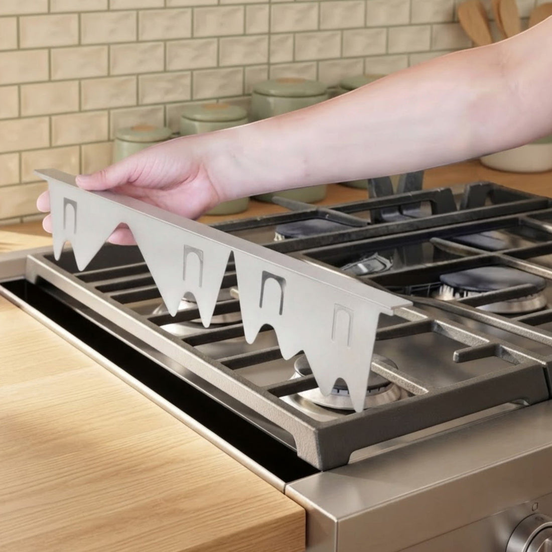 Stove gap cover between a range and countertop