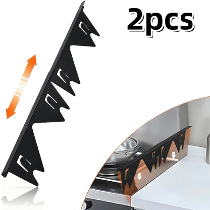 Adjustable Stainless Steel Stove Gap Covers - Set of 2 Pairs