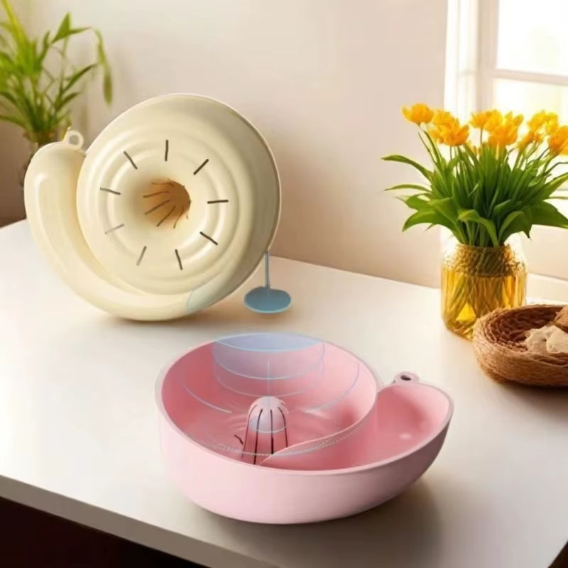 New Snail Shape Fruit Drainer Basket Creative Automatic Rotation Clean Basin Vegetable Washing Basin Multi-Functional Reusable L