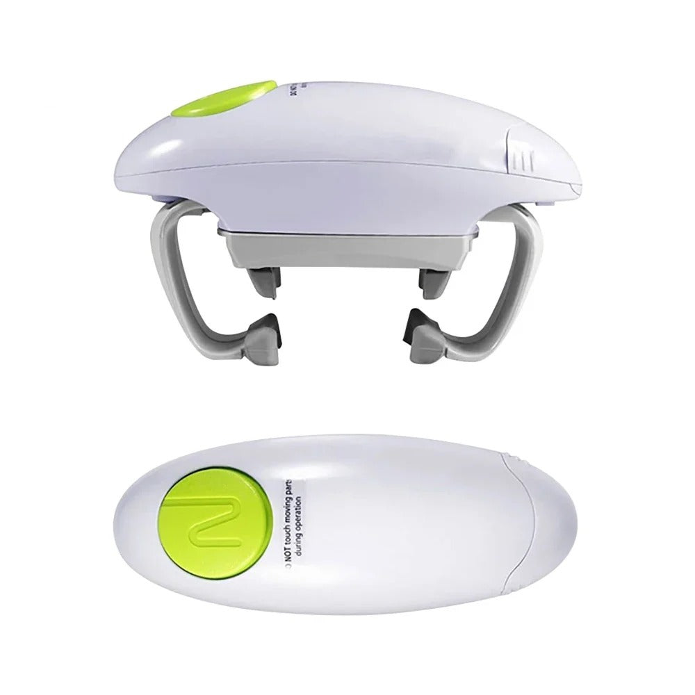 Electric jar opener, front and top view
